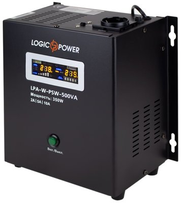 Джерело безперебійного живлення Logicpower LPA-W-PSW-500VA+ (350 Вт) 2 A / 5 A / 10 A з правильною синусоїдою 214436 фото